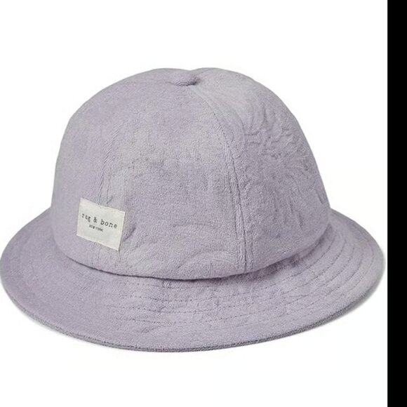 rag & bone addison bucket hat Terry Lilac Size S/M - Picture 1 of 5